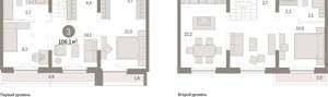 3-к квартира, вторичка, 106м2, 6/17 этаж