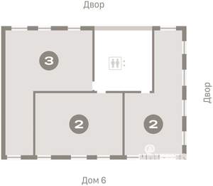 2-к квартира, вторичка, 68м2, 3/16 этаж