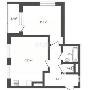 1-к квартира, вторичка, 49м2, 5/18 этаж