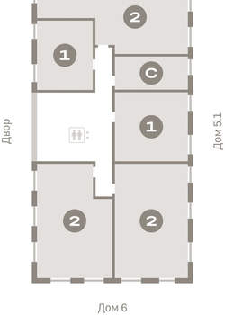 1-к квартира, вторичка, 45м2, 5/16 этаж