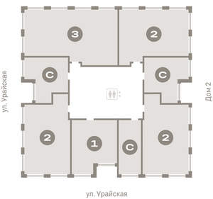 2-к квартира, вторичка, 68м2, 5/8 этаж