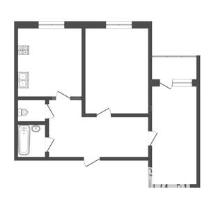 2-к квартира, вторичка, 45м2, 9/9 этаж