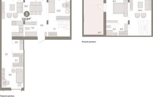 3-к квартира, вторичка, 133м2, 8/16 этаж