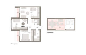 2-к квартира, вторичка, 84м2, 8/9 этаж