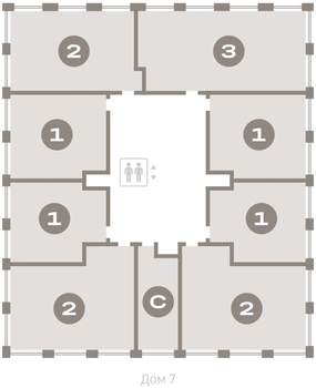 2-к квартира, вторичка, 64м2, 4/17 этаж