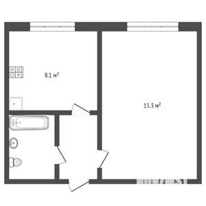 2-к квартира, вторичка, 40м2, 7/9 этаж