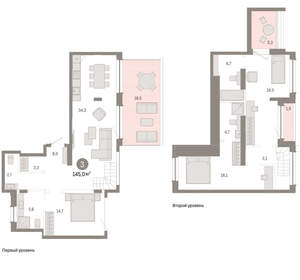 3-к квартира, вторичка, 145м2, 8/8 этаж