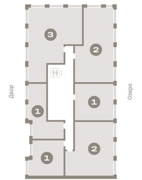 3-к квартира, вторичка, 88м2, 2/8 этаж