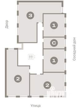 2-к квартира, вторичка, 68м2, 2/7 этаж