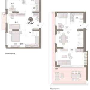 4-к квартира, вторичка, 141м2, 6/17 этаж