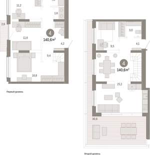 4-к квартира, вторичка, 141м2, 6/17 этаж
