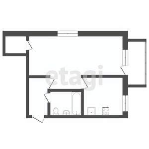 1-к квартира, вторичка, 32м2, 4/4 этаж