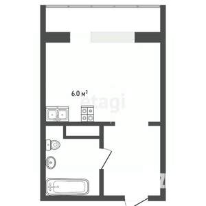 Студия квартира, вторичка, 24м2, 10/10 этаж