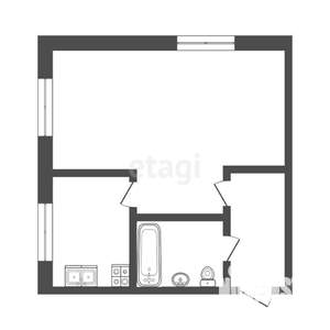1-к квартира, вторичка, 31м2, 5/5 этаж