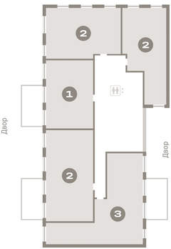 1-к квартира, вторичка, 90м2, 2/11 этаж