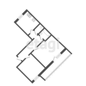 2-к квартира, вторичка, 70м2, 8/13 этаж