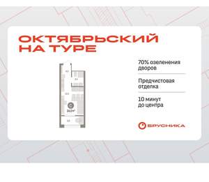 Студия квартира, вторичка, 24м2, 16/17 этаж