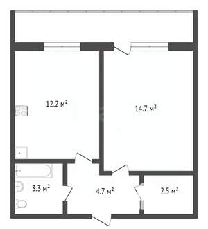 1-к квартира, вторичка, 36м2, 2/9 этаж