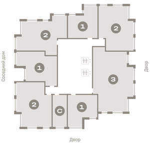 1-к квартира, вторичка, 44м2, 5/16 этаж