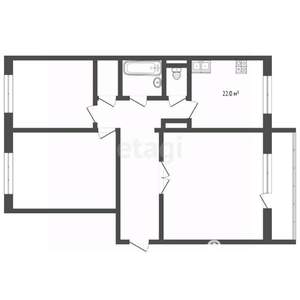 3-к квартира, вторичка, 65м2, 8/9 этаж