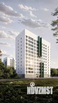 1-к квартира, строящийся дом, 39м2, 2/12 этаж