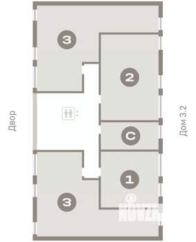 2-к квартира, вторичка, 71м2, 4/8 этаж