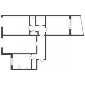 3-к квартира, вторичка, 66м2, 8/9 этаж