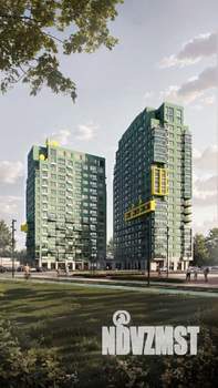 1-к квартира, строящийся дом, 37м2, 2/19 этаж