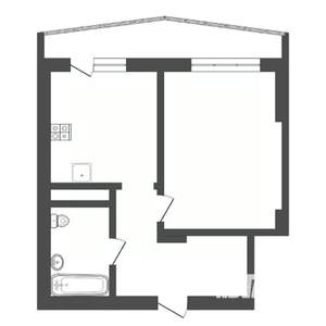 1-к квартира, вторичка, 43м2, 12/17 этаж