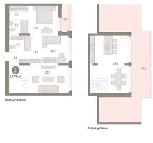 2-к квартира, вторичка, 138м2, 8/25 этаж