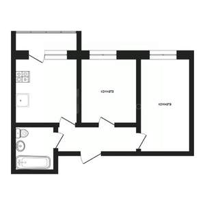 2-к квартира, вторичка, 52м2, 3/4 этаж