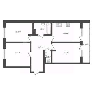 3-к квартира, вторичка, 83м2, 4/10 этаж