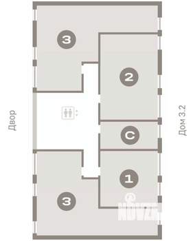 3-к квартира, вторичка, 88м2, 3/8 этаж