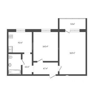 2-к квартира, вторичка, 50м2, 8/10 этаж