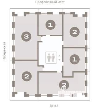 1-к квартира, вторичка, 51м2, 6/9 этаж