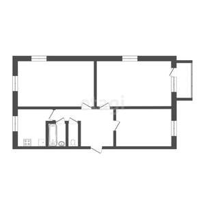 3-к квартира, вторичка, 62м2, 2/5 этаж