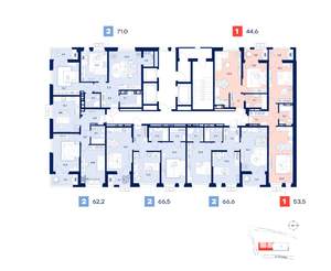 1-к квартира, вторичка, 54м2, 4/25 этаж