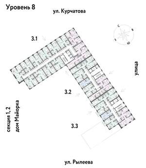 2-к квартира, вторичка, 68м2, 8/16 этаж