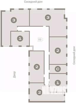 2-к квартира, вторичка, 57м2, 2/17 этаж