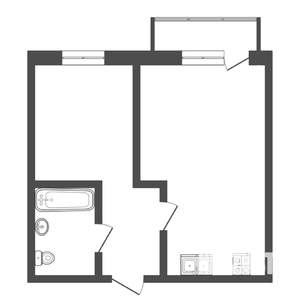 1-к квартира, вторичка, 48м2, 2/20 этаж