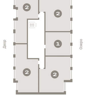 2-к квартира, вторичка, 63м2, 6/8 этаж