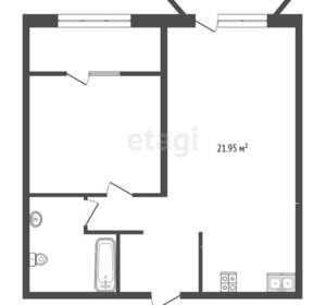 1-к квартира, вторичка, 48м2, 6/23 этаж