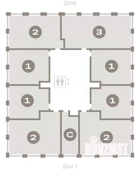 2-к квартира, вторичка, 71м2, 14/17 этаж