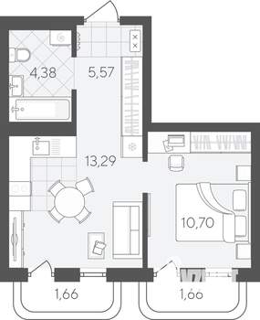 1-к квартира, вторичка, 37м2, 8/24 этаж