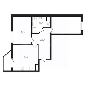 2-к квартира, вторичка, 63м2, 3/19 этаж
