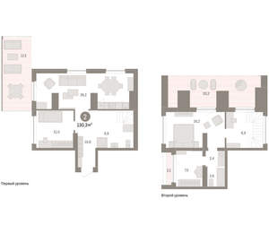 2-к квартира, вторичка, 130м2, 8/8 этаж