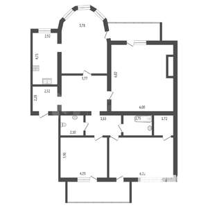 3-к квартира, вторичка, 161м2, 9/9 этаж