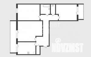 3-к квартира, вторичка, 71м2, 4/9 этаж