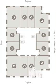 2-к квартира, вторичка, 54м2, 12/25 этаж