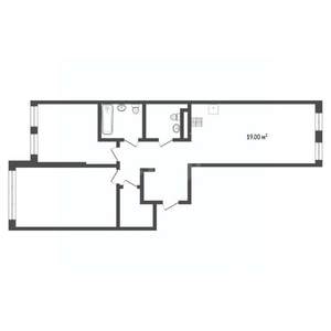 3-к квартира, вторичка, 66м2, 5/12 этаж